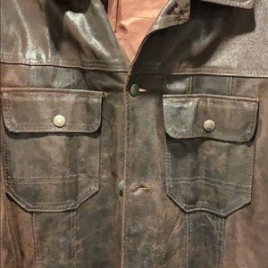 Vintage French Connection Leather Shacket sz M
